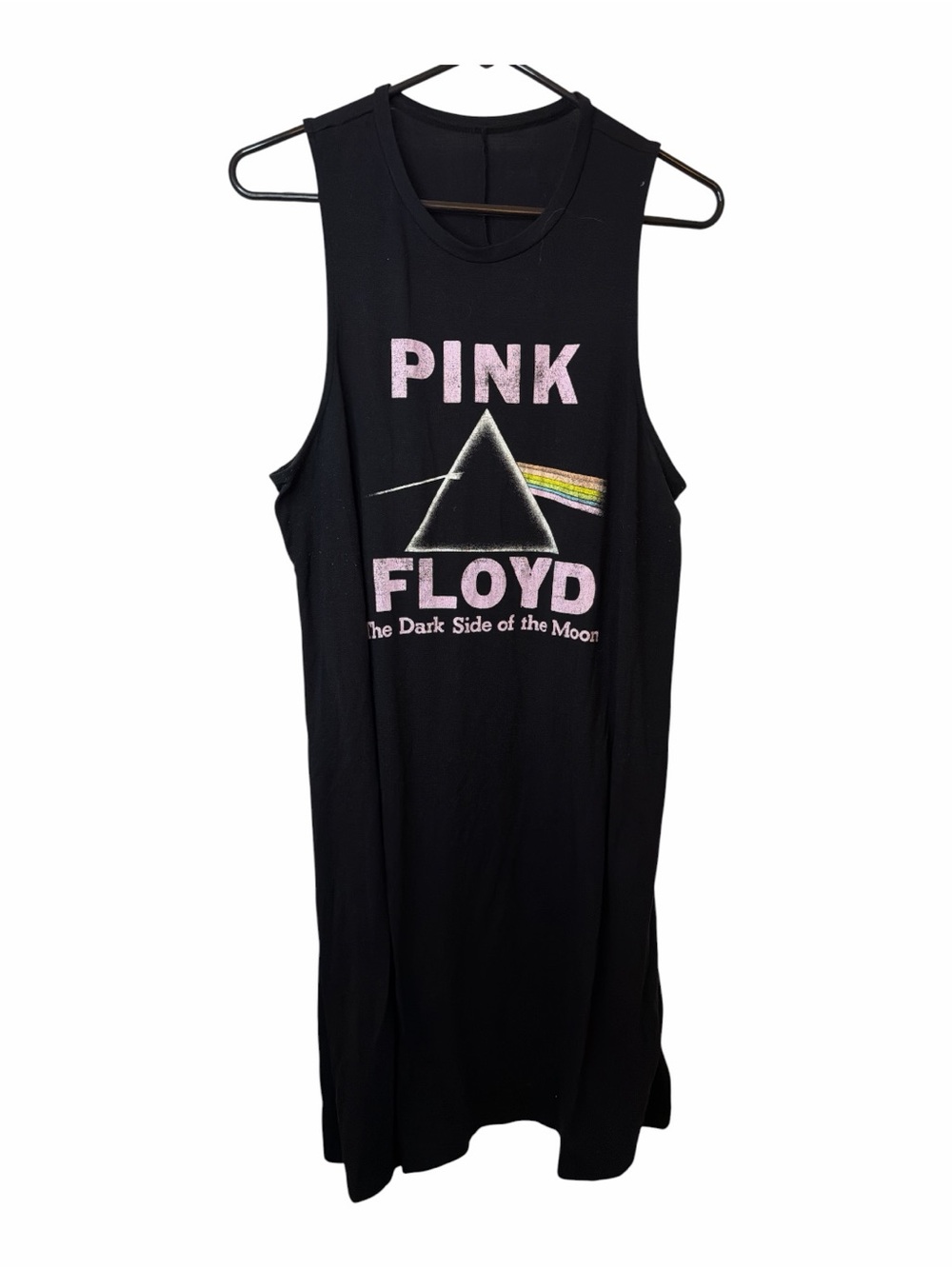 Pink Floyd Dark Side Of The Moon Black Long Cotton Dress